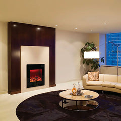 Amantii 24 inch WM-BI-2428-VLR-BG Zero Clearance Built-in Smart Corner Electric Fireplace - Green Vista Living