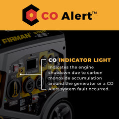 FIRMAN Power Equipment Tri Fuel Inverter Portable Generator 6850W Electric Start With CO Alert
