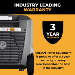 FIRMAN Power Equipment Tri Fuel Inverter Portable Generator 6850W Electric Start With CO Alert