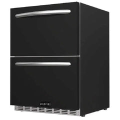 Wildfire 24 Inch 5.3 Cu. Ft. Double Drawer Outdoor Refrigerator w/ Black Sleeve - Green Vista Living