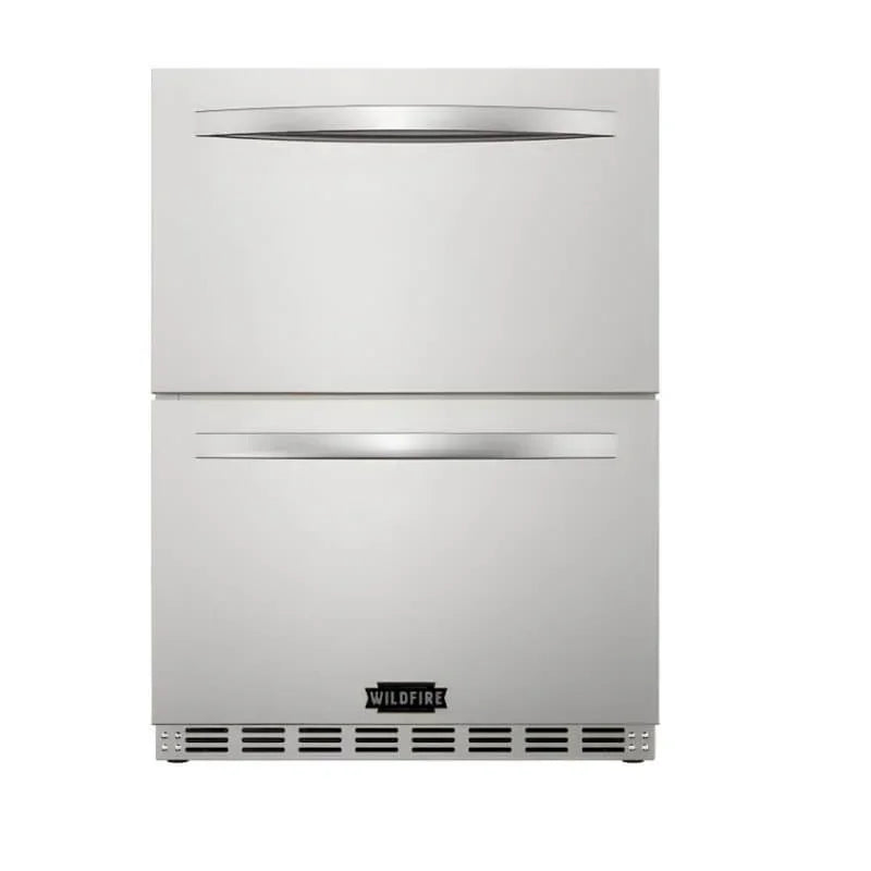 Wildfire 24 Inch 5.3 Cu. Ft. Double Drawer Outdoor Refrigerator - WFRDD-24 - Green Vista Living
