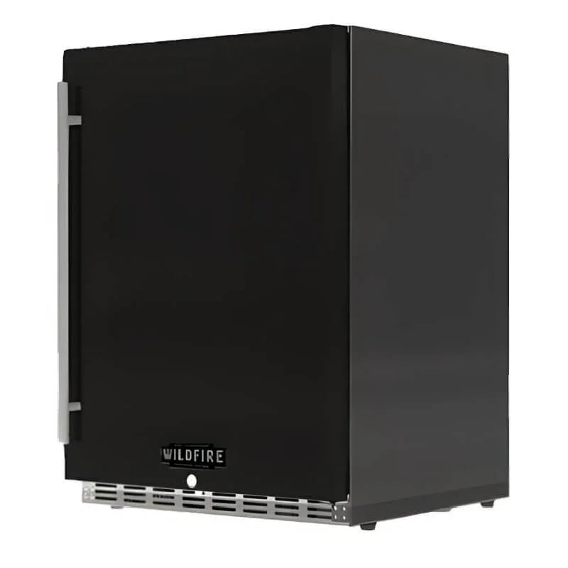 Wildfire 24 Inch 5.3 Cu. Ft. Stainless Steel Outdoor Refrigerator w/ Black Door Sleeve - Green Vista Living