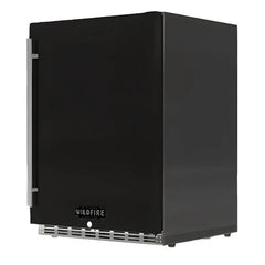 Wildfire 24 Inch 5.3 Cu. Ft. Stainless Steel Outdoor Refrigerator w/ Black Door Sleeve - Green Vista Living