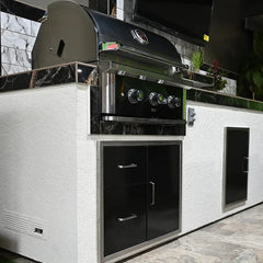 Wildfire Ranch Pro 30 Inch Black 304 Stainless Steel Built In Gas Grill - Green Vista Living