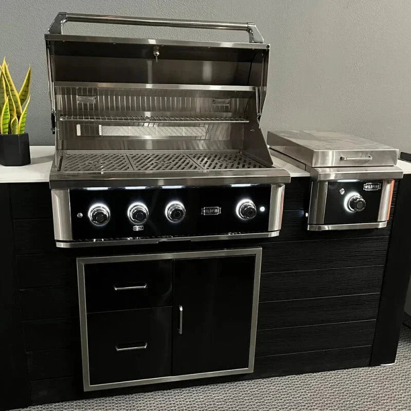 Wildfire Ranch Pro 36 Inch Black 304 Stainless Steel Built In Gas Grill - Green Vista Living