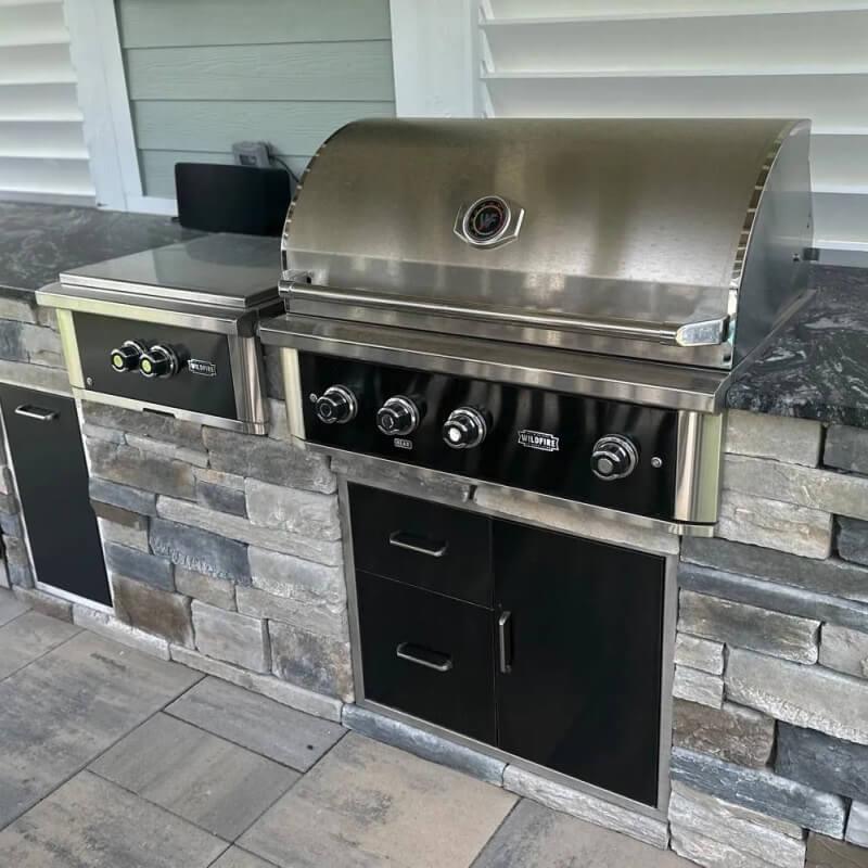 Wildfire Ranch Pro 36 Inch Black 304 Stainless Steel Built In Gas Grill - Green Vista Living