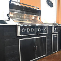 Wildfire Ranch Pro 42 Inch Black 304 Stainless Steel Built In Gas Grill - Green Vista Living