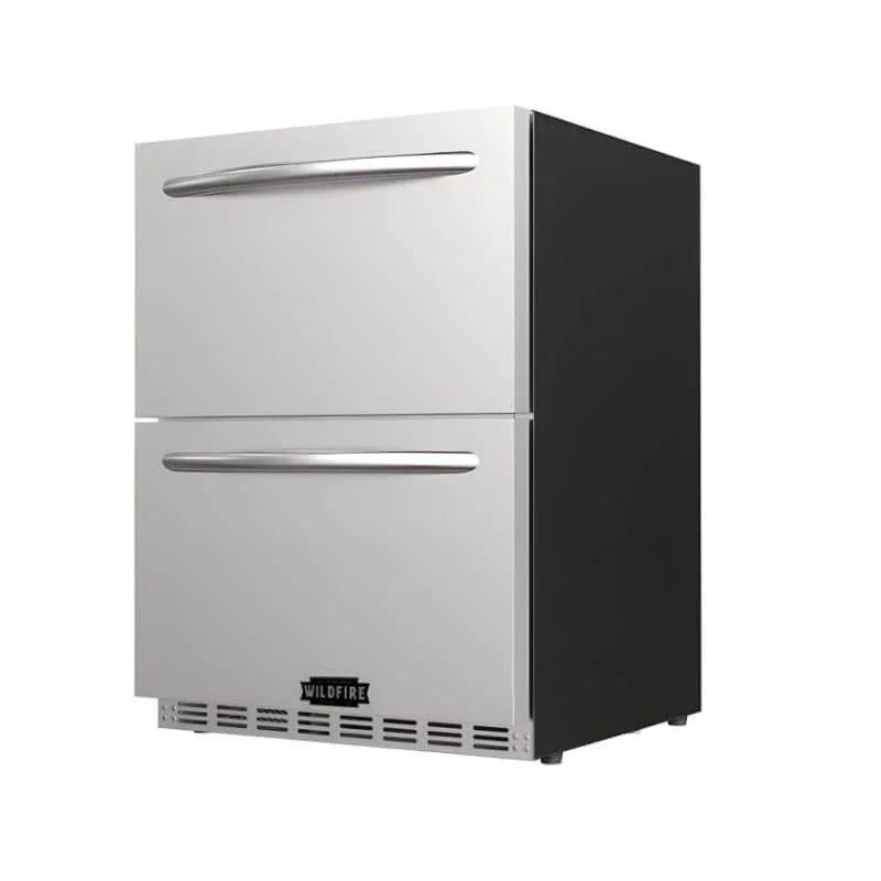 Wildfire 24 Inch 5.3 Cu. Ft. Double Drawer Outdoor Refrigerator - WFRDD-24 - Green Vista Living