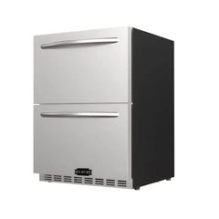 Wildfire 24 Inch 5.3 Cu. Ft. Double Drawer Outdoor Refrigerator - WFRDD-24 - Green Vista Living