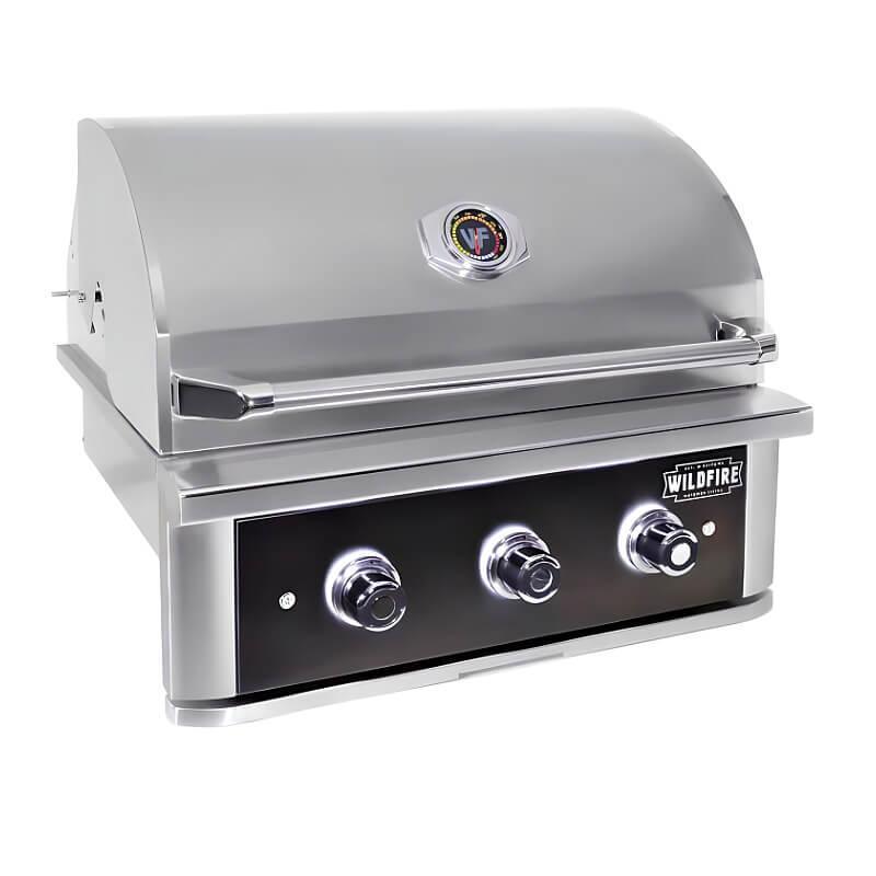 Wildfire Ranch Pro 30 Inch Black 304 Stainless Steel Built In Gas Grill - Green Vista Living