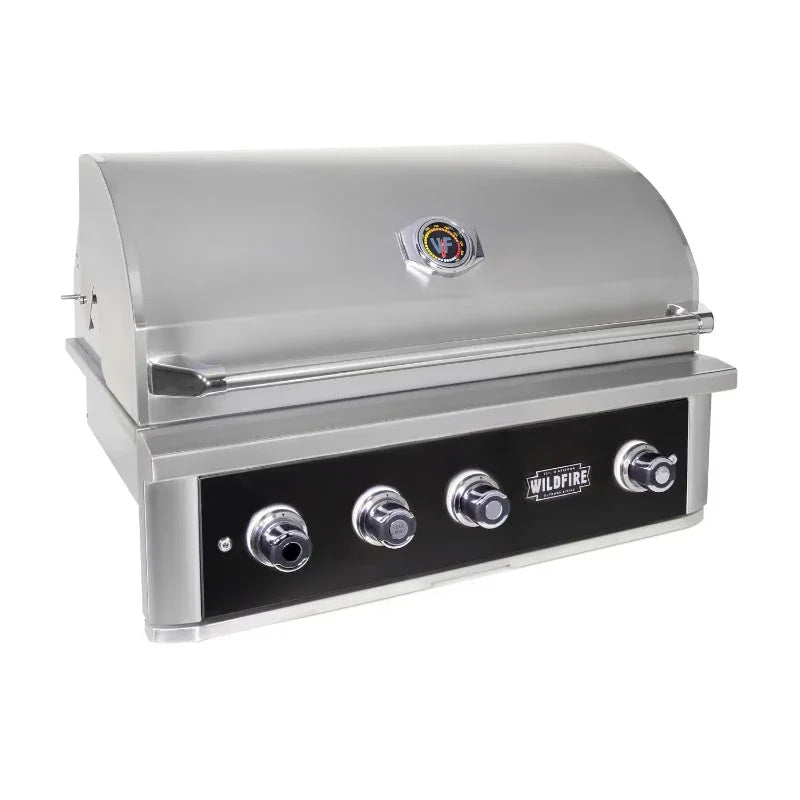 Wildfire Ranch Pro 36 Inch Black 304 Stainless Steel Freestanding Gas Grill - Green Vista Living