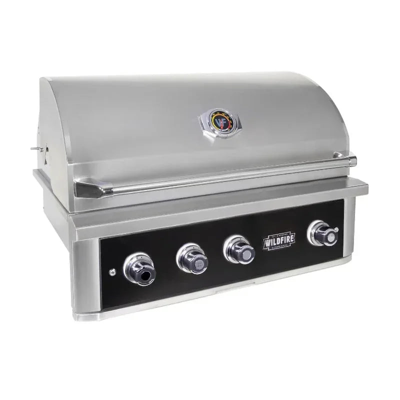 Wildfire Ranch Pro 36 Inch Black 304 Stainless Steel Built In Gas Grill - Green Vista Living