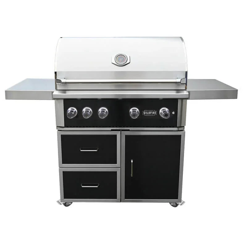 Wildfire Ranch Pro 42 Inch Black 304 Stainless Steel Freestanding Gas Grill - Green Vista Living