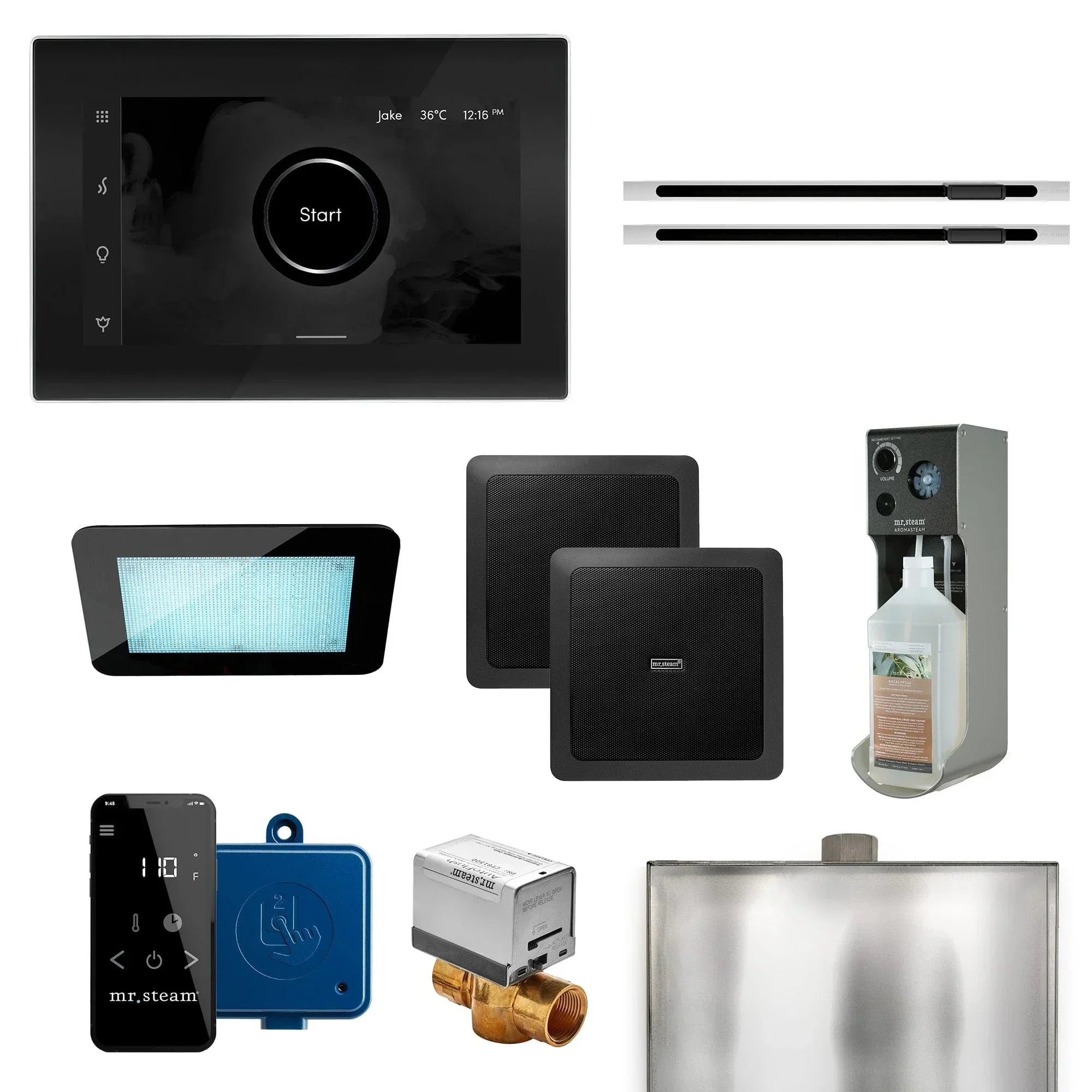 Mr. Steam XDream Max Linear Programmable Steam Generator Control Kit with iSteamX Control and Linear Steamhead - Green Vista Living