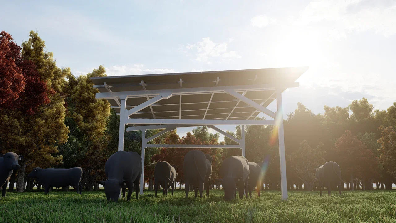 Chiko USA Premier Residential Steel Carport | Black | Solar Pergola | Solar Gazebo - Green Vista Living
