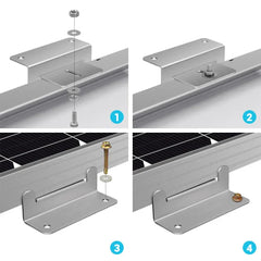 Renogy Solar Panel Mounting Z Bracket -- Set of 4 - Green Vista Living