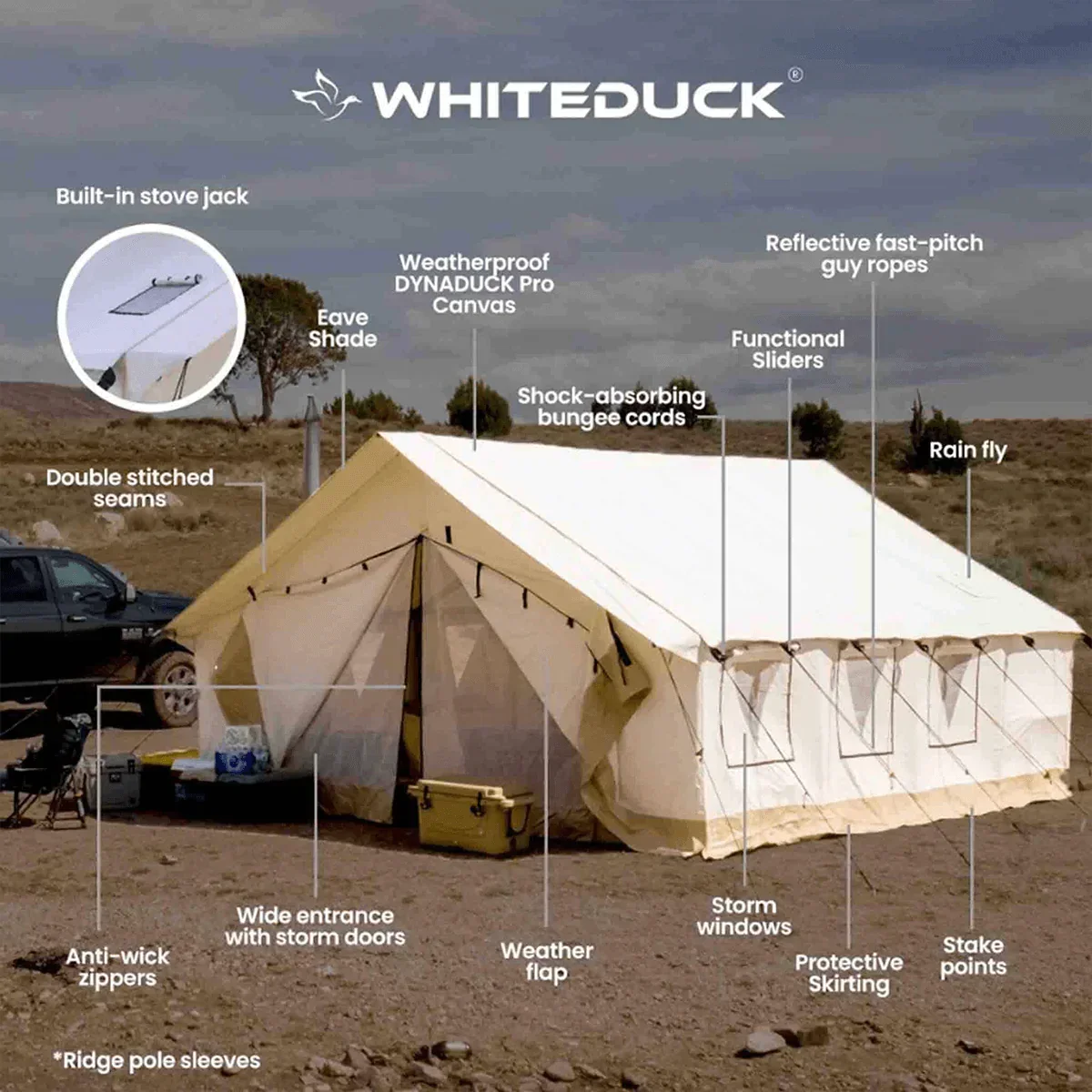 16'x24' Alpha Pro Wall Tent - Green Vista Living