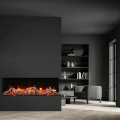 Amantii 72" True View Slim Smart Electric Fireplace 72-TRV-SLIM-LUMINA - Green Vista Living