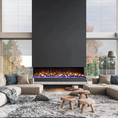 Amantii Tru View Bespoke 75" 3-Sided Built-in Electric Fireplace | TRV-75 BESPOKE - Green Vista Living