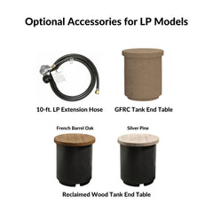 American Fyre Designs Iron Saddle 60-Inch Rectangular Gas Fire Pit Table