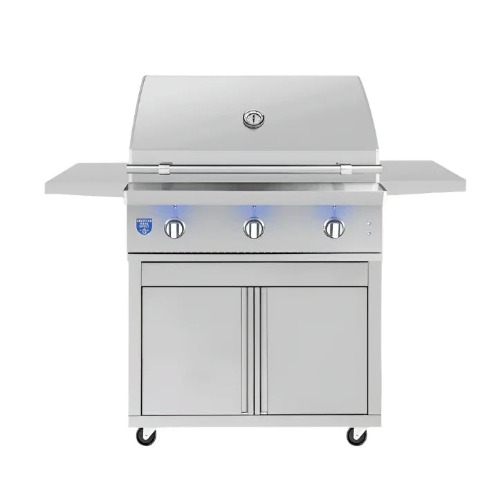 American Made Grills Freestanding Atlas - 36" Gas Grill - Green Vista Living