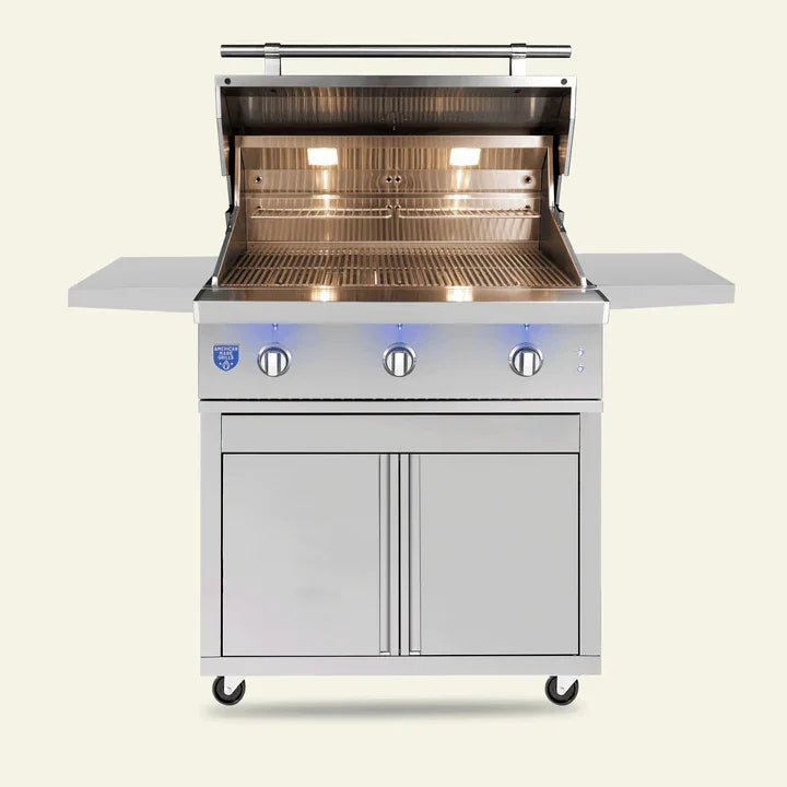 American Made Grills Freestanding Atlas - 36" Gas Grill - Green Vista Living
