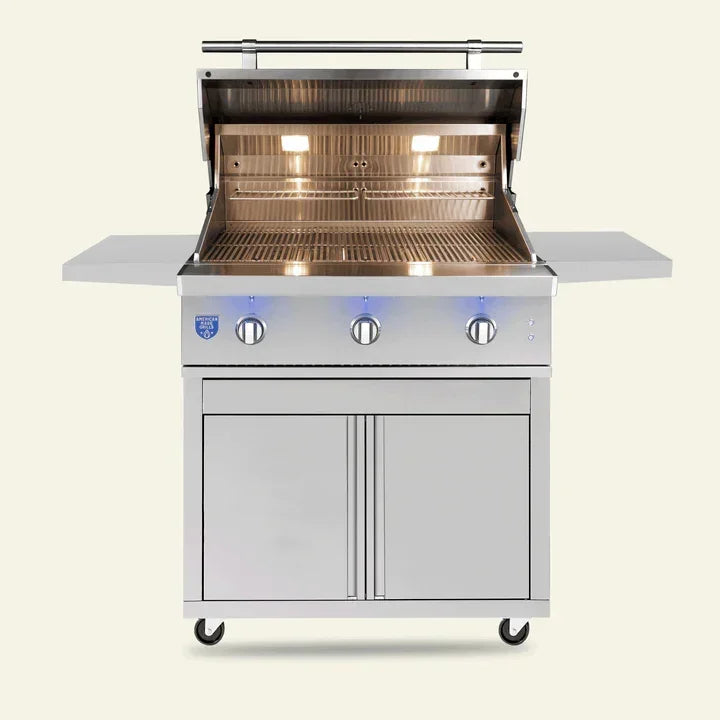 American Made Grills Freestanding Atlas - 36" Gas Grill - Green Vista Living
