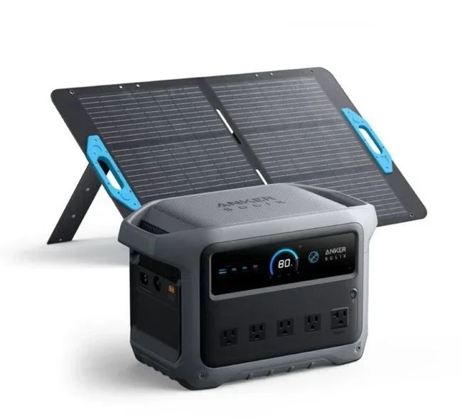 Anker SOLIX C1000 Gen2 Portable Solar Generator with Anker 100W Portable Solar Panel - Green Vista Living