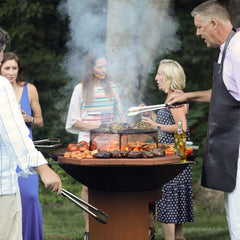 Arteflame Classic 30″ — Euro Base Flat-Top Grill & Fire Bowl (CORTEN Steel) - Green Vista Living