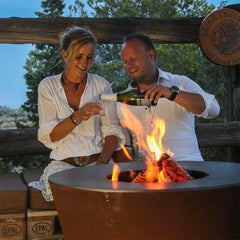 Arteflame Classic 30″ — Euro Base Flat-Top Grill & Fire Bowl (CORTEN Steel) - Green Vista Living