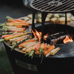 Arteflame Classic 30″ — Euro Base Flat-Top Grill & Fire Bowl (CORTEN Steel) - Green Vista Living