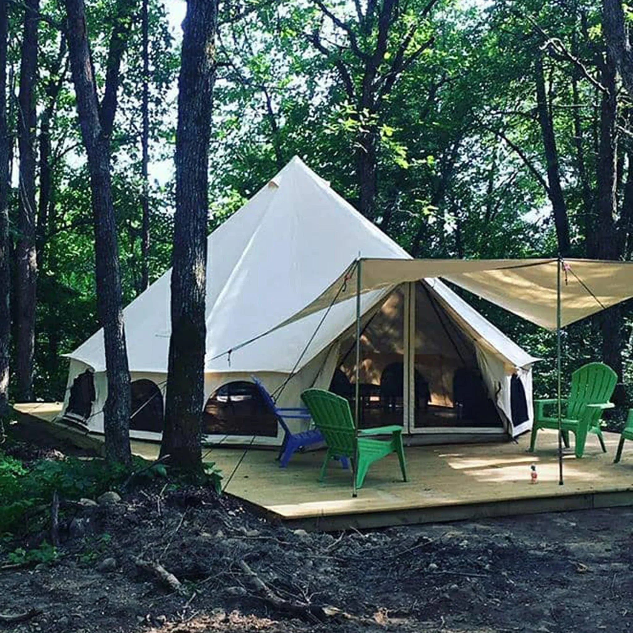 Awning for Bell tents - Green Vista Living