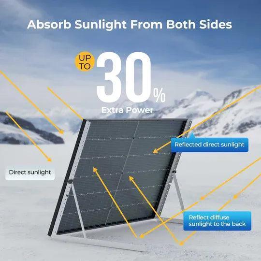 BougeRV 400W 12V 10BB Mono Bifaicial Solar Panel - Green Vista Living