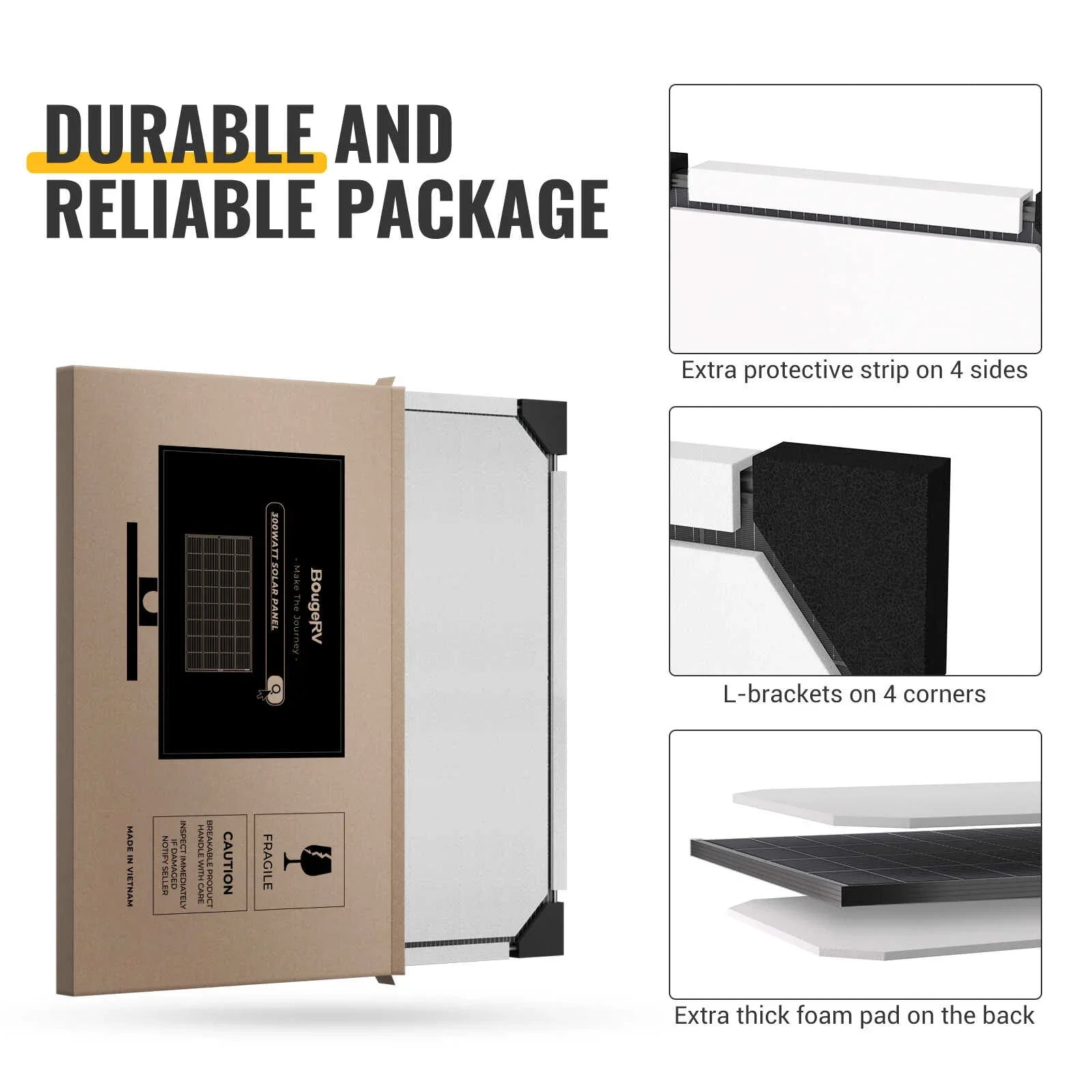 BougeRV 12V 600W High Watt Rigid Solar System Kit - Green Vista Living