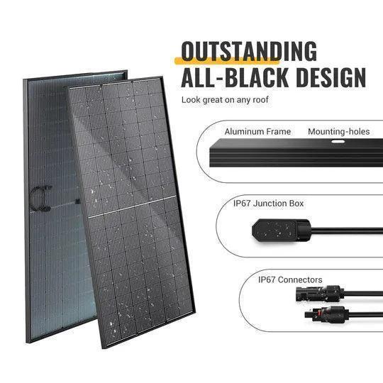 BougeRV 400W 12V 10BB Mono Bifaicial Solar Panel - Green Vista Living