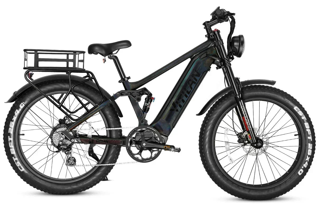 Vitilan T7PRO Full Suspension Mountain E-bike - Green Vista Living