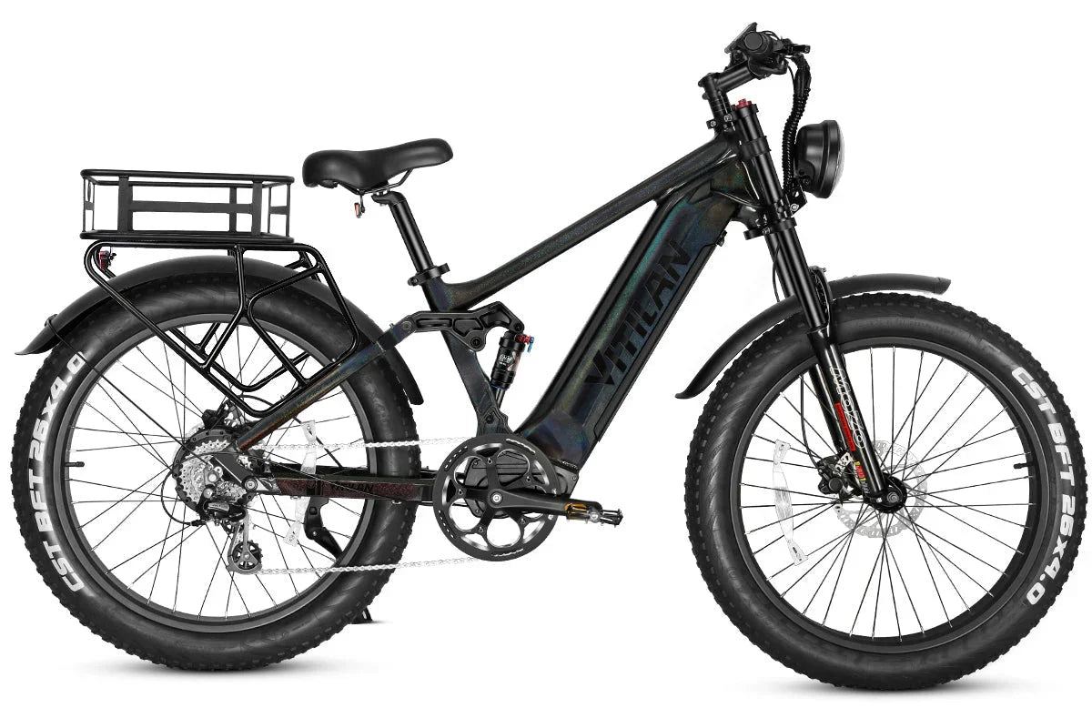 Vitilan T7PRO Full Suspension Mountain E-bike - Green Vista Living