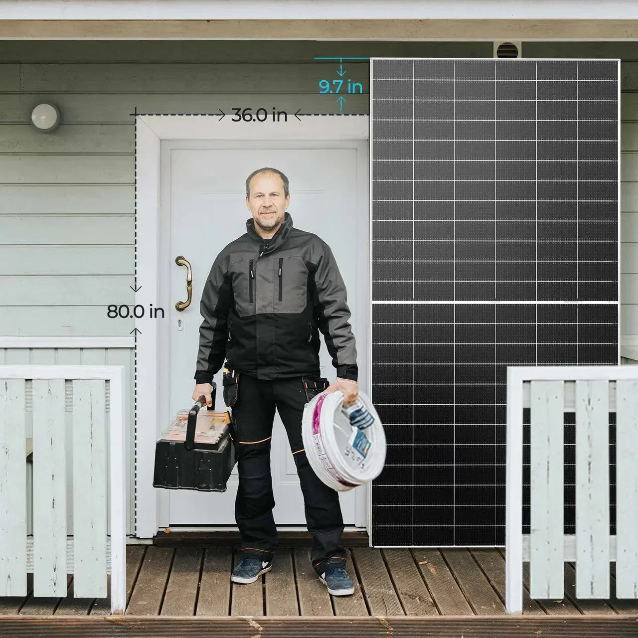 Renogy N-Type Bifacial 2PCS 590W Monocrystalline Solar Panel - Green Vista Living