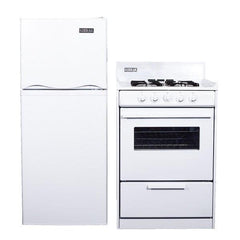 Kodiak Matching Set - 6 cu ft DC Refrigerator Freezer and 24" Stove w/ Cast Iron Grates