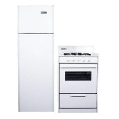 Kodiak Matching Set - 9 cu ft DC Refrigerator Freezer and 24" Propane Range