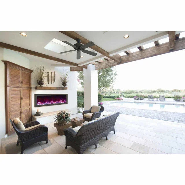 Amantii 50 Inch Panorama Slim BI-50-SLIM-OD Linear Indoor or Outdoor Electric Fireplace - Green Vista Living