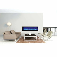 Amantii BI 60” SLIM Panorama Indoor/Outdoor Electric Fireplace with Remote - Green Vista Living