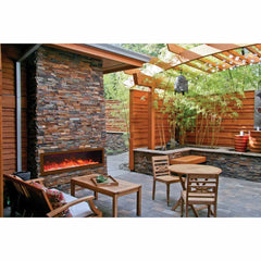 Amantii Panorama BI-72-DEEP-OD Deep 72 Inch linear Indoor or Outdoor Electric Fireplace