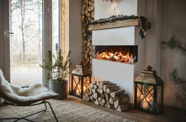 Amantii 45 Inch Tru View Bespoke Built-In Indoor / Outdoor 3 Sided Electric Fireplace - Green Vista Living