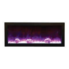Amantii 88 Inch Panorama Slim BI-88-SLIM-OD Linear Indoor or Outdoor Electric Fireplace - Green Vista Living