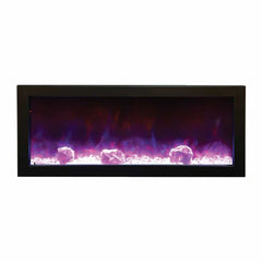 Amantii 88 Inch Panorama Slim BI-88-SLIM-OD Linear Indoor or Outdoor Electric Fireplace