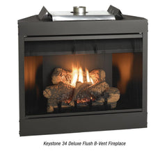 American Hearth Empire Keystone Deluxe B-Vent Fireplace - 34"