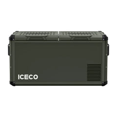 ICECO VL75ProD 79.2QT Olive 12V Heavy Duty Metal Fridge Freezer - Green Vista Living