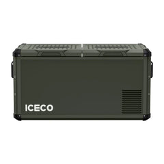 ICECO VL75ProD 79.2QT Olive 12V Heavy Duty Metal Fridge Freezer - Green Vista Living