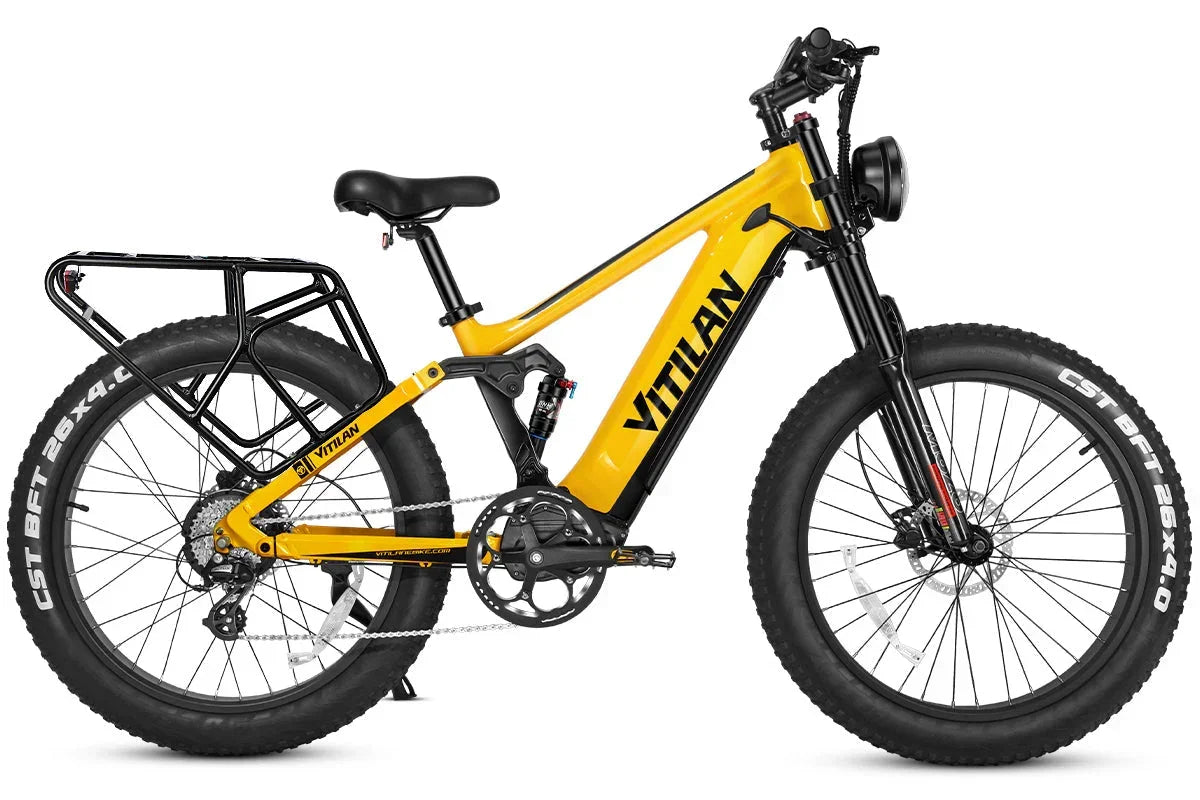 Vitilan T7PRO Full Suspension Mountain E-bike - Green Vista Living